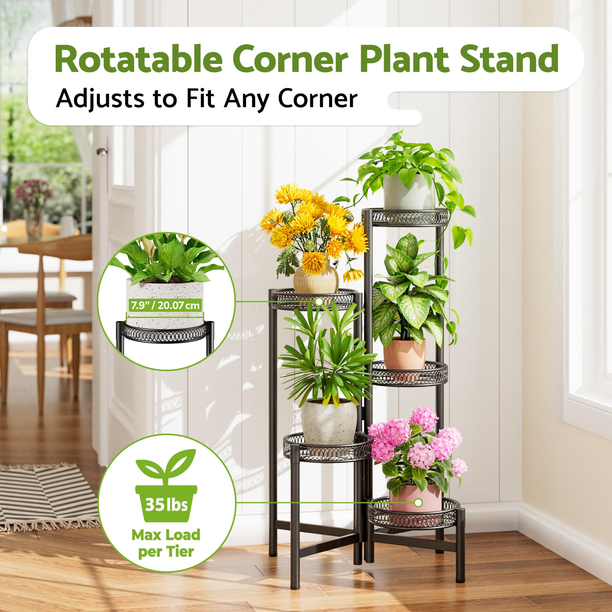 NQW plant rack side view showing tiered design
