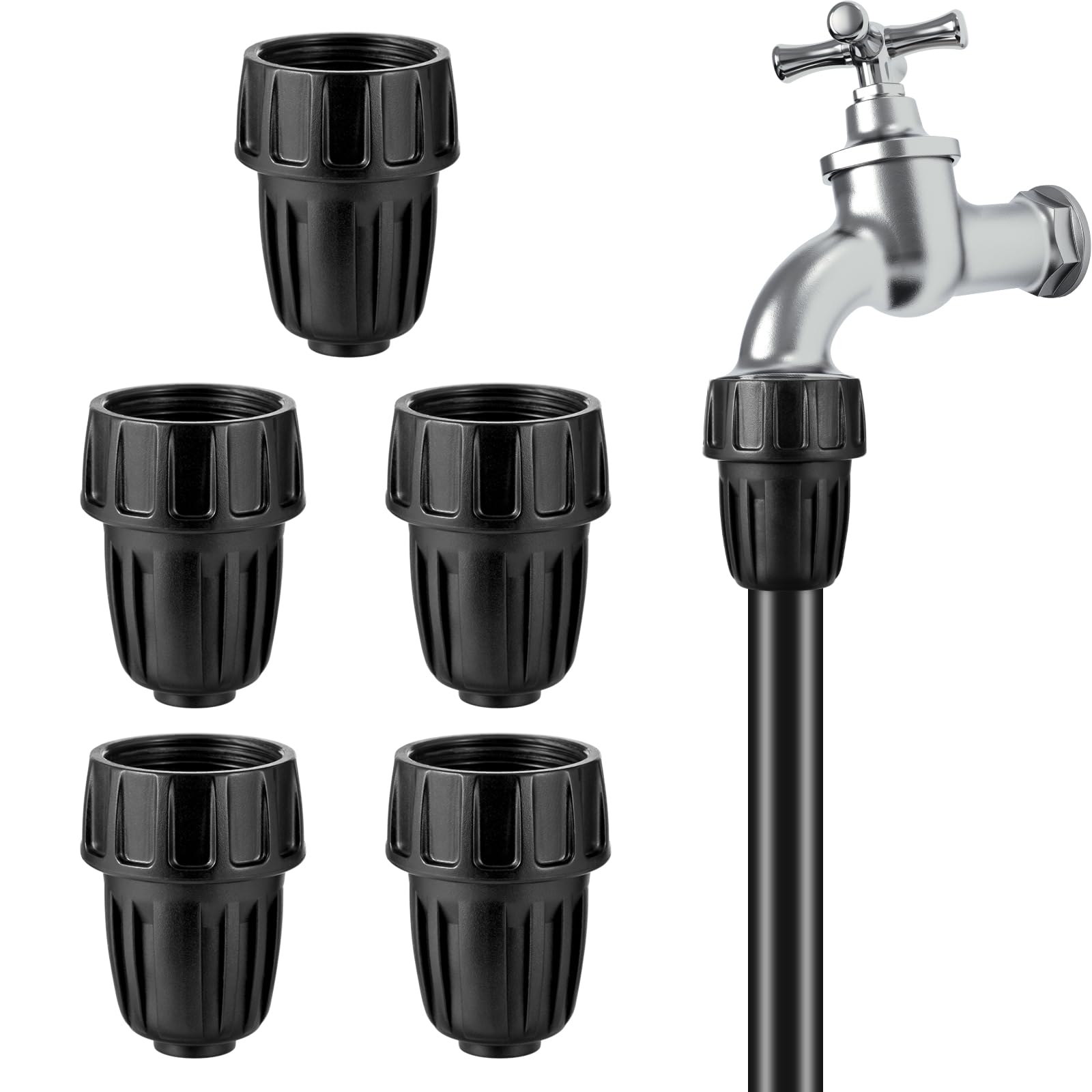 NRWRTY 6-piece faucet to 1/2-inch drip irrigation adapter set front view