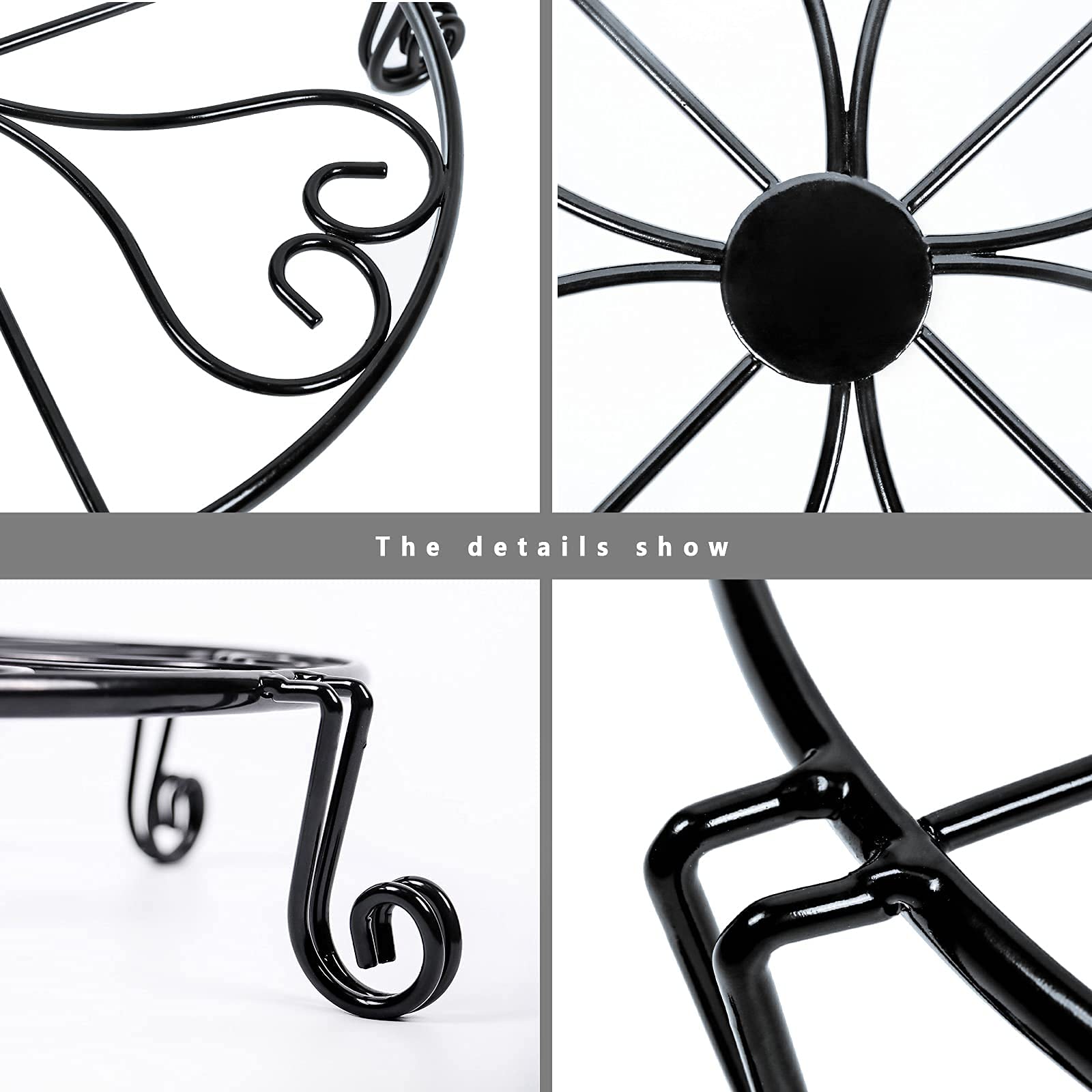 NSYOOMH metal plant stand with decorative plants