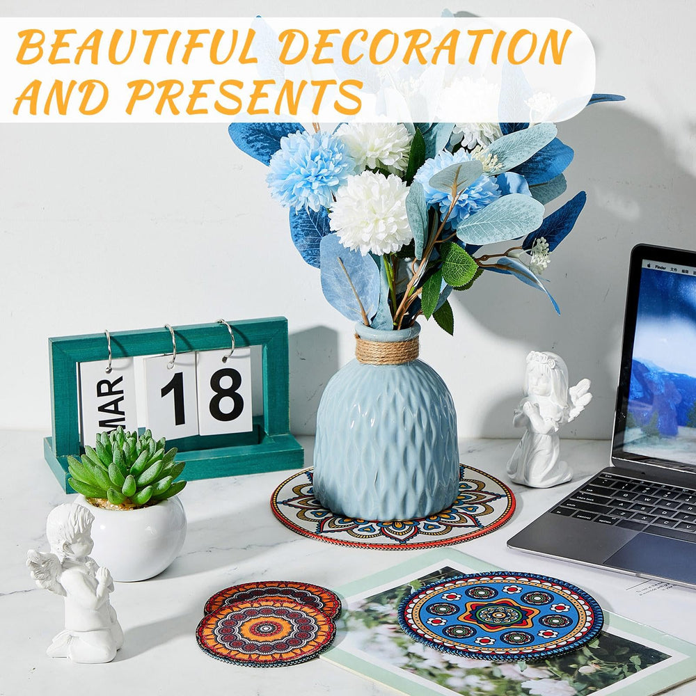 Nuanchu Boho Plant Coasters in a stack showcasing different sizes