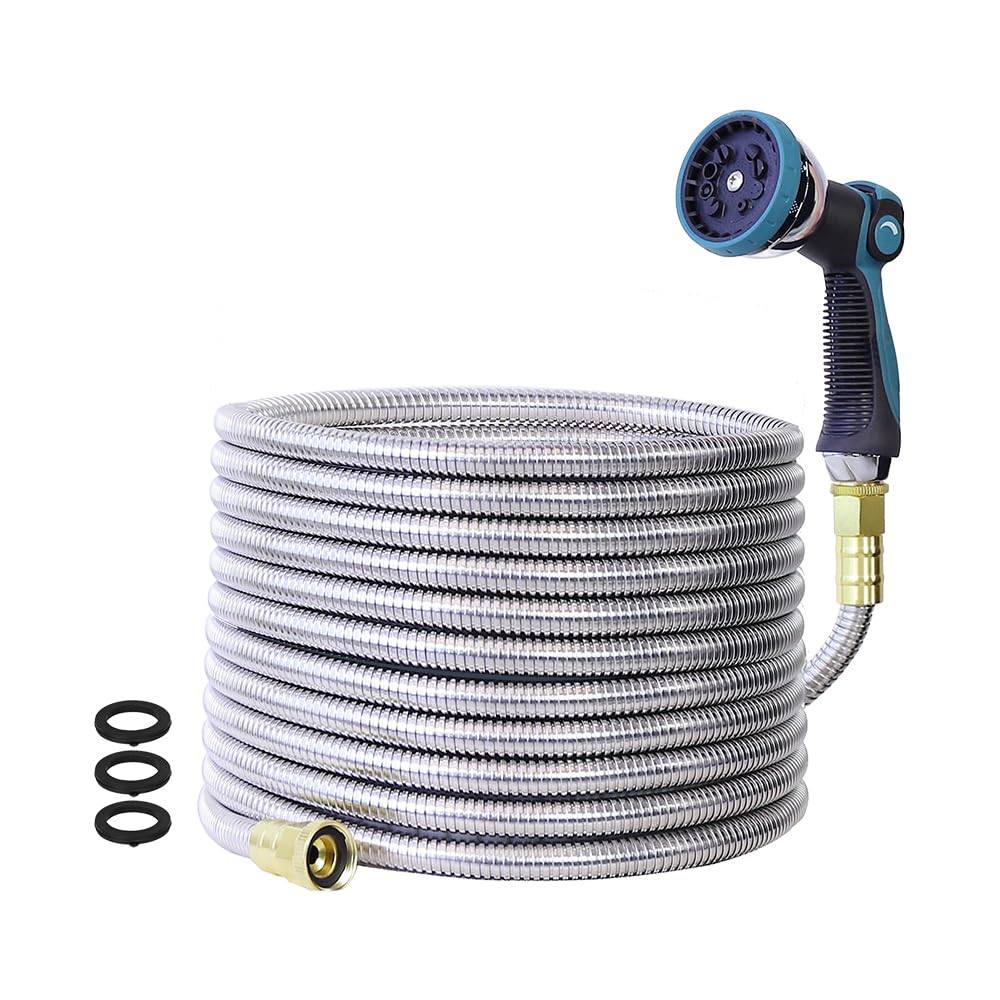 Numwot 25FT Garden Hose with 10-mode nozzle sprayer