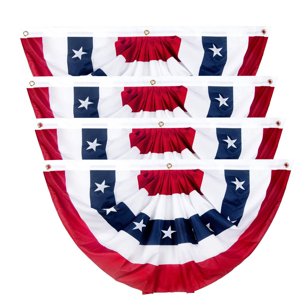 NUOLAN American Bunting Flag 2x4 ft front view with grommets