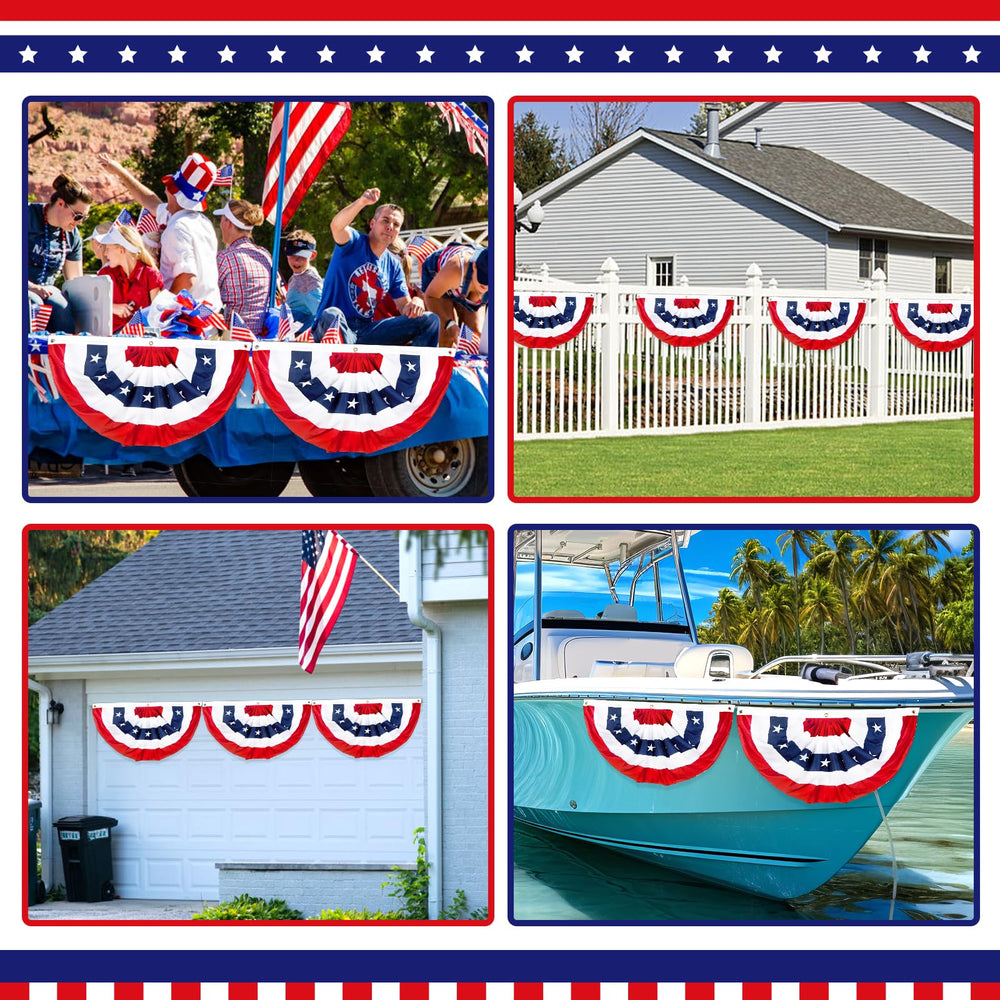 NUOLAN American Bunting Flag displayed at a patriotic event
