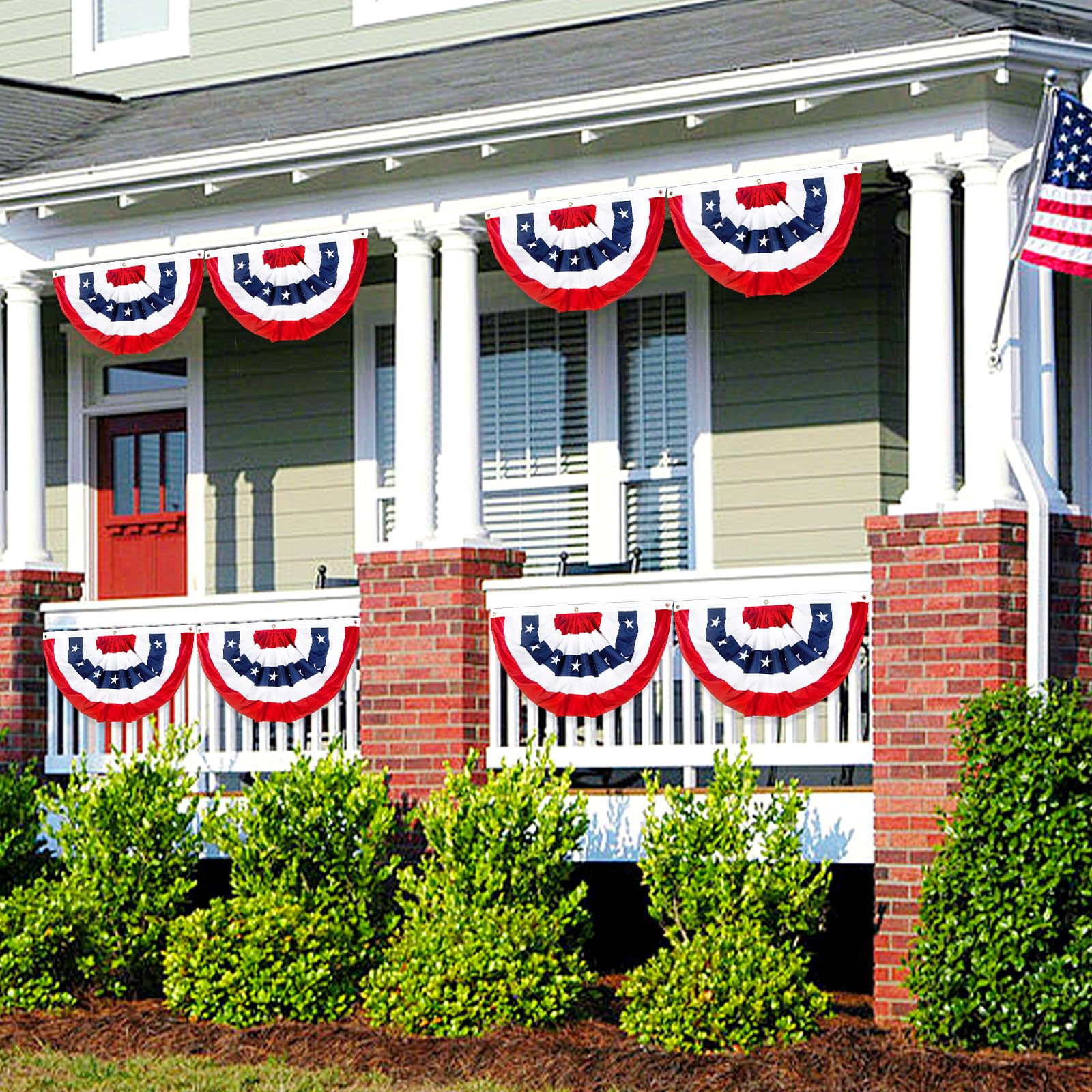 NUOLAN American Bunting Flag in vibrant colours outdoors