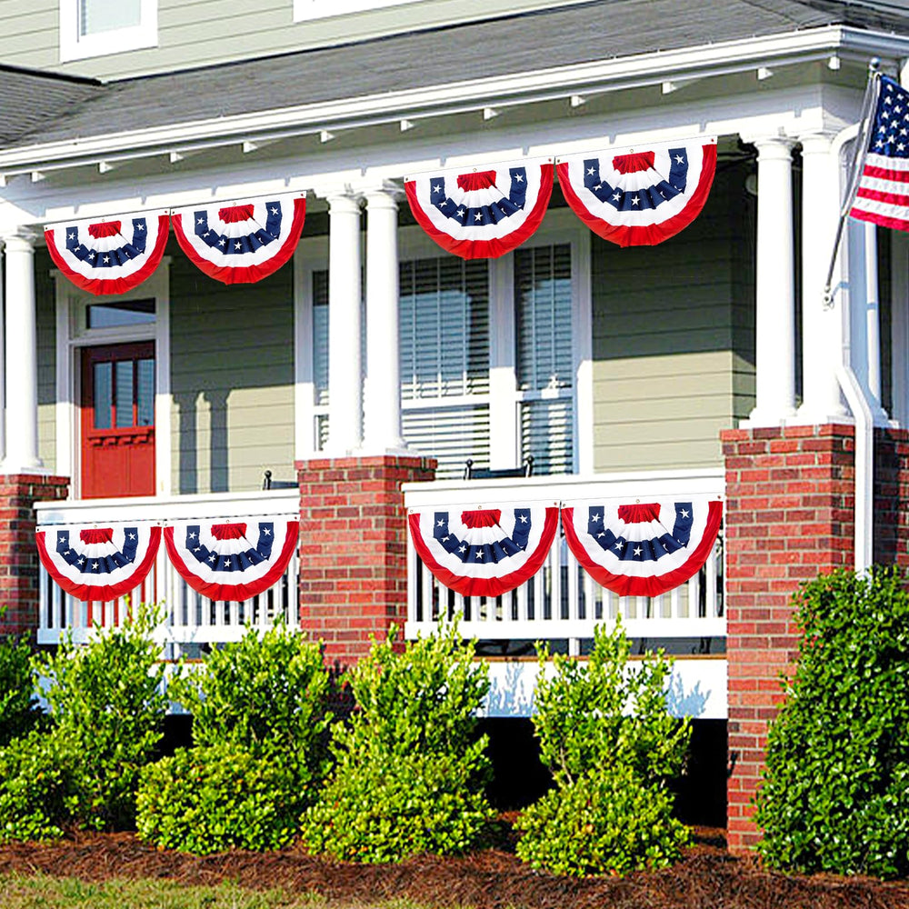 NUOLAN American Bunting Flag in vibrant colours outdoors