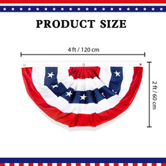 NUOLAN American Bunting Flag set of 2 displayed outdoors
