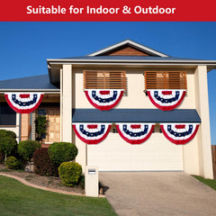 NUOLAN Bunting Flag featuring red, white, and blue design