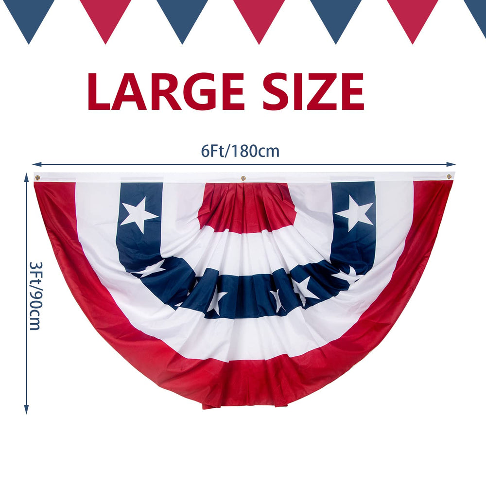 NUOLAN USA flag bunting showing vibrant colours