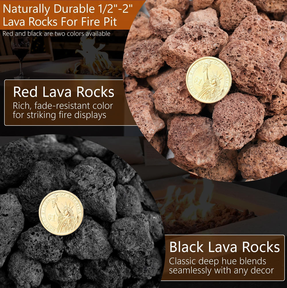 NUPICK 10lb Black Lava Rocks in a decorative bowl
