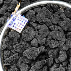 NUPICK 10lb Black Lava Rocks in packaging