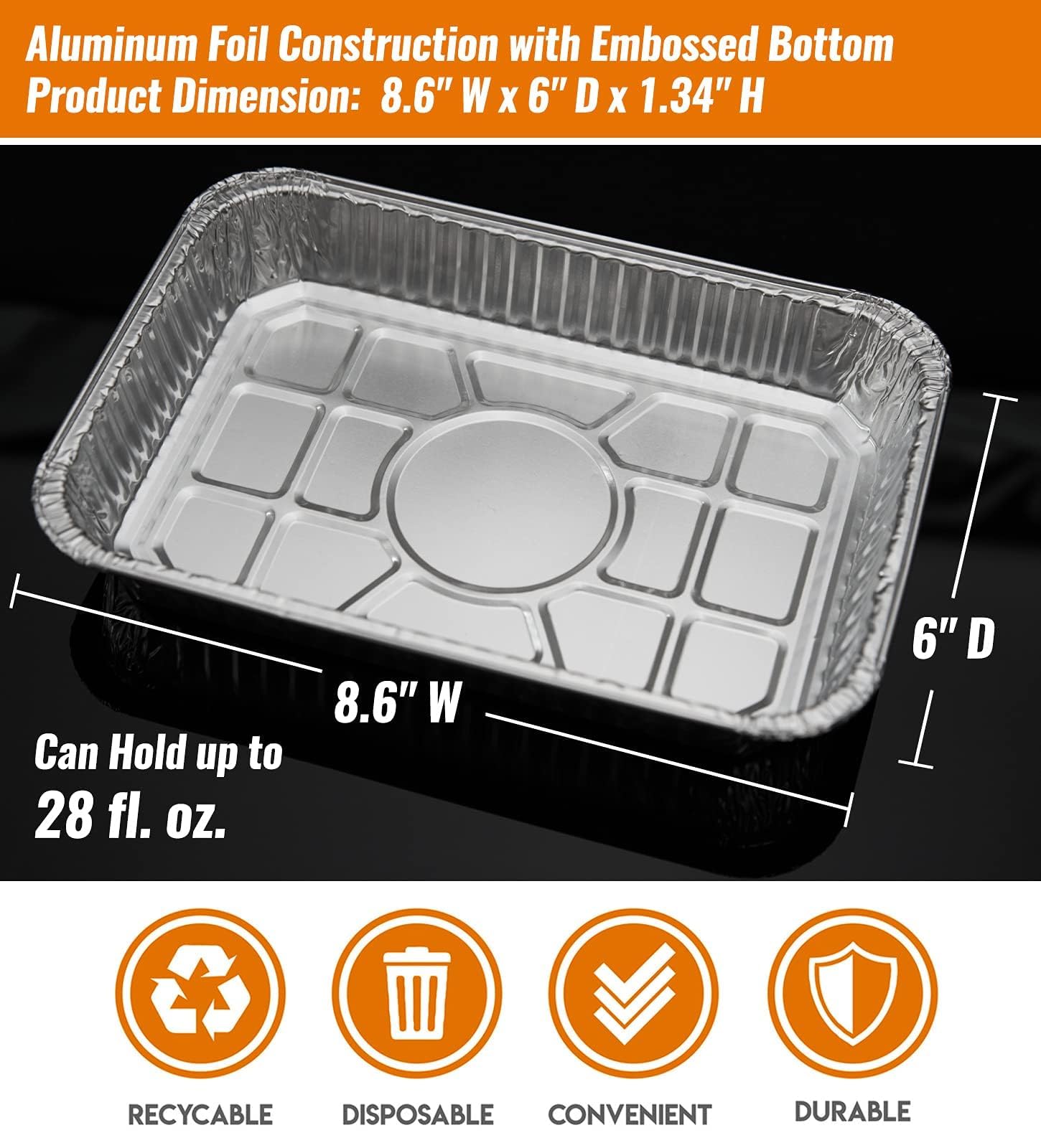 NUPICK 30 Pack Drip Pans stacked for storage
