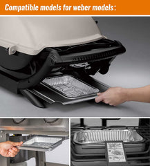 NUPICK aluminum foil drip pan in a Weber grill