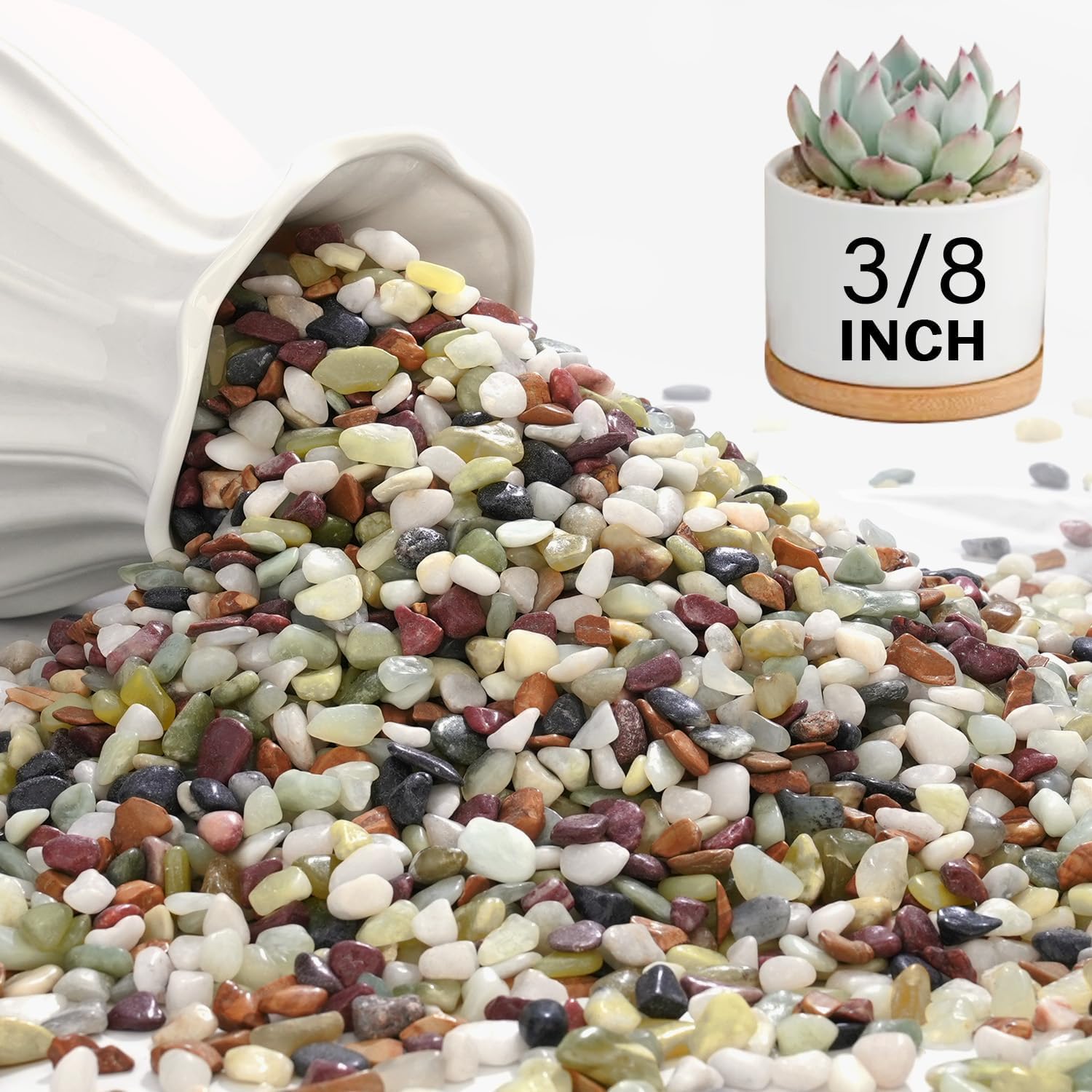 NUPICK decorative pebbles displayed in a DIY project