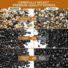 NUPICK decorative stones arranged in a pot