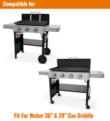 NUPICK drip pan in use on Weber grill with food