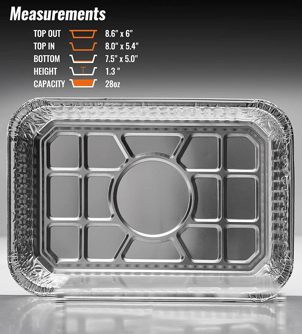 NUPICK drip pans ready for grilling with grease