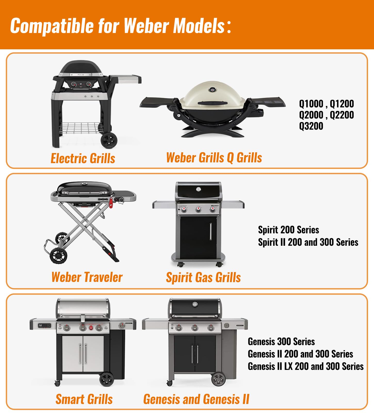 NUPICK drip pans showing dimensions for compatibility with grills