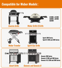 NUPICK drip pans showing dimensions for compatibility with grills
