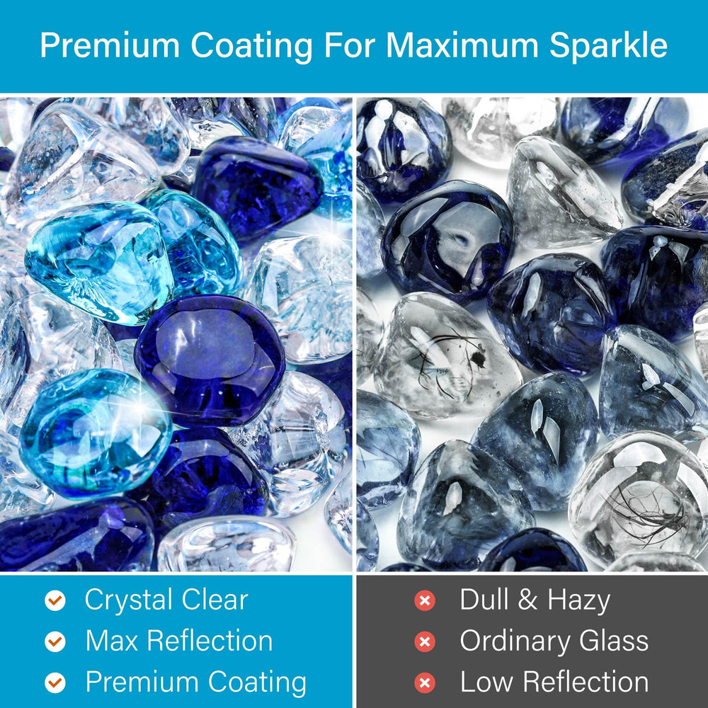NUPICK Fire Glass in a vase as decorative filler