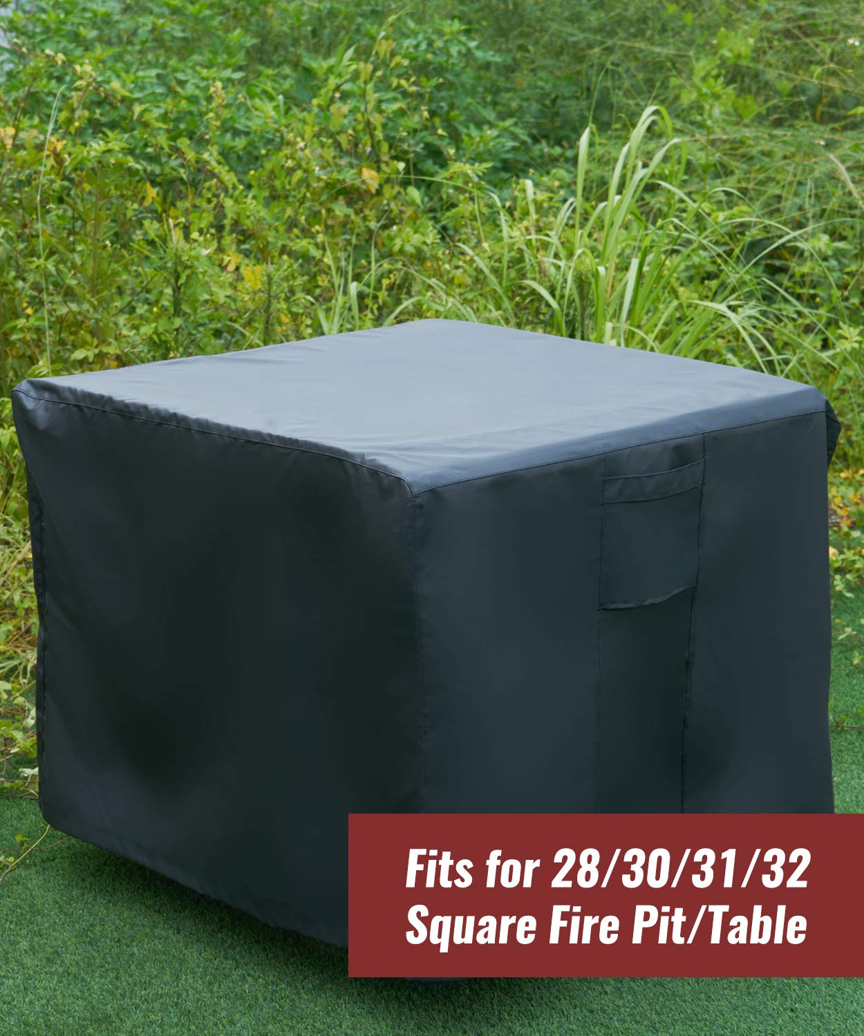 NUPICK Fire Pit Cover fitted on a 36 inch fire table