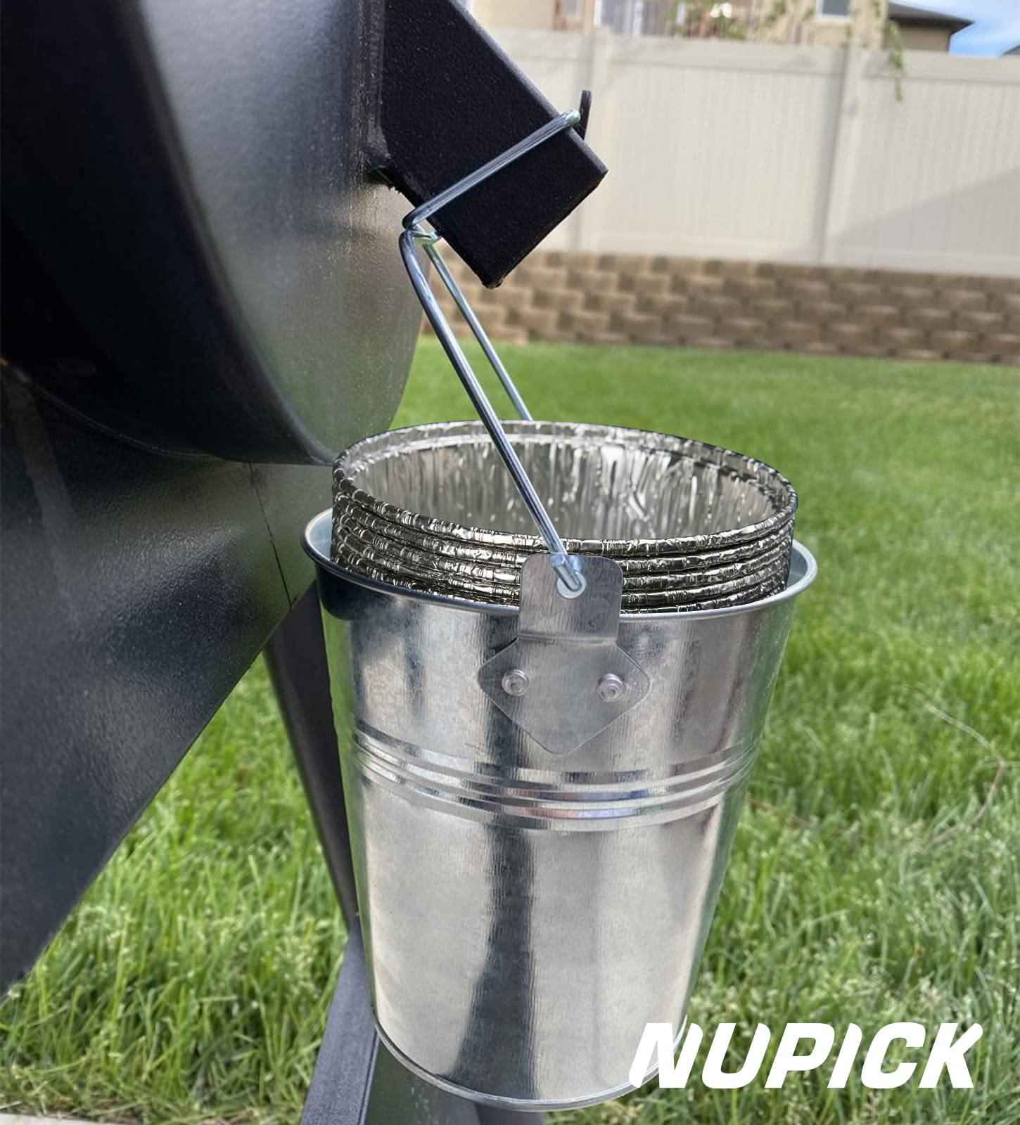 NUPICK grease bucket liner dimensions and size