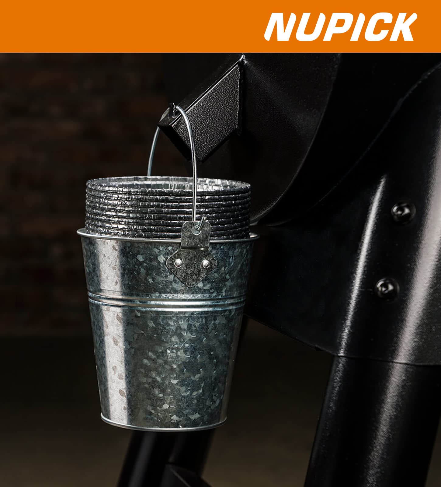 NUPICK grease bucket liners stacked