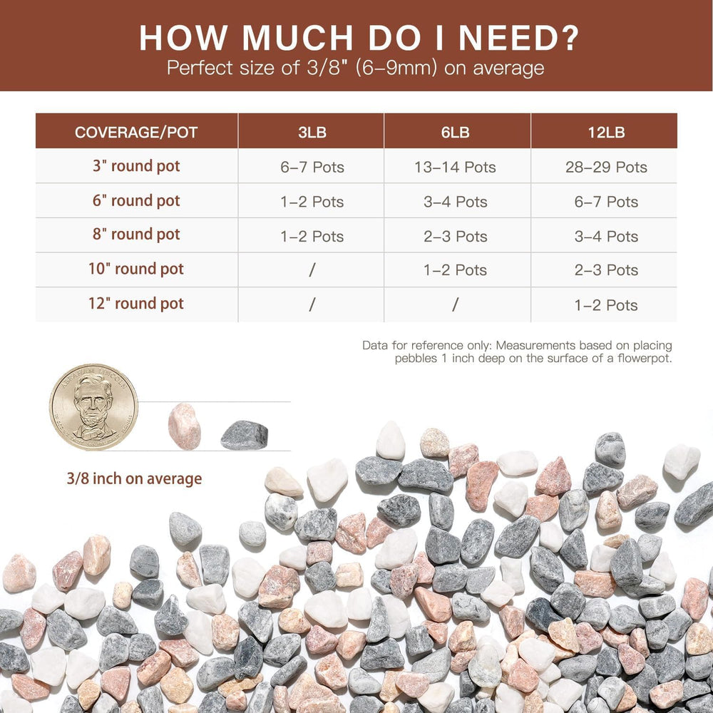 NUPICK mixed pebbles for outdoor garden decoration