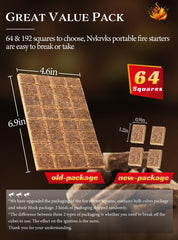 Nvkrvks Fire Starter Squares in packaging