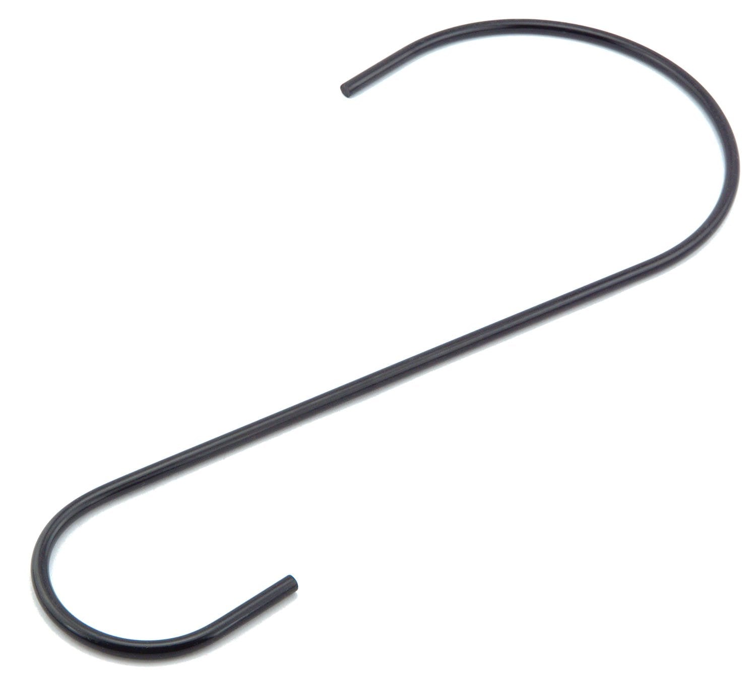 NX Garden 12 Inch S Hook front view, black metal design