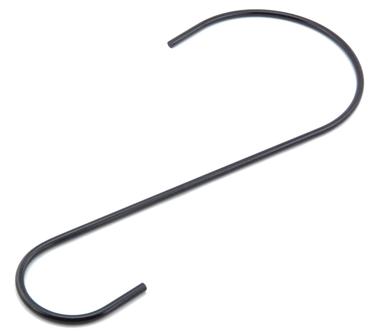 NX Garden 12 Inch S Hook front view, black metal design