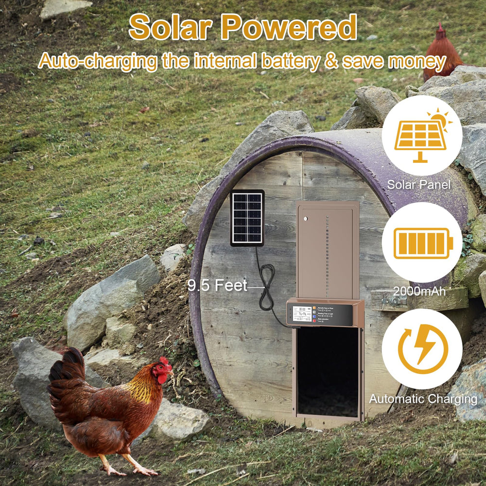 NyPots Automatic Chicken Coop Door open position
