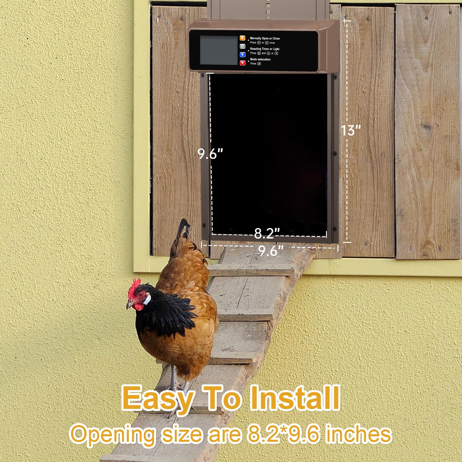 NyPots Chicken Coop Door LCD display panel