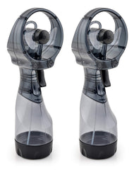 O2COOL Deluxe Handheld Misting Fan grey front view