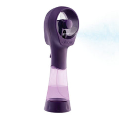 O2COOL handheld misting fan purple model front view