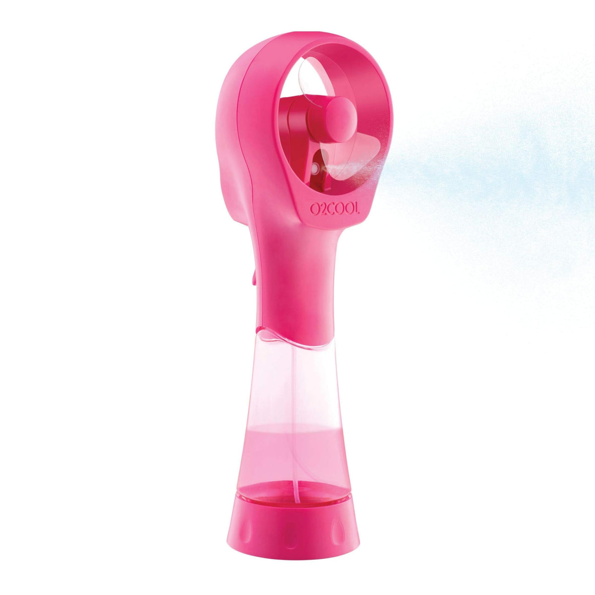 O2COOL handheld misting fan raspberry front view