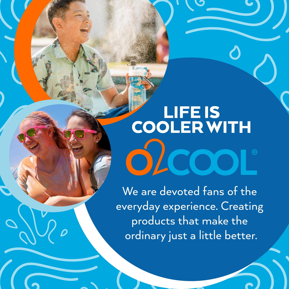 O2COOL misting fan packaging details