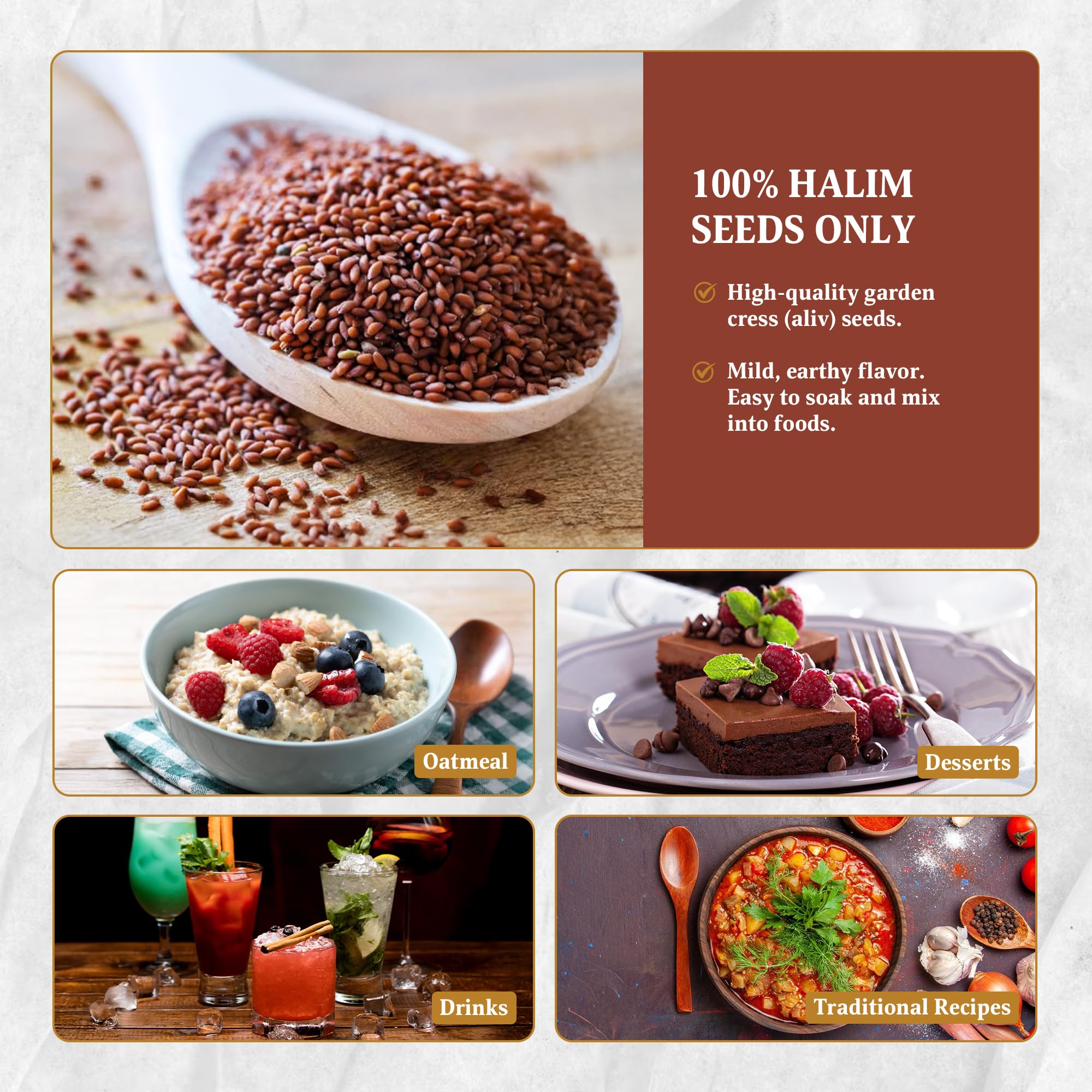 Oatmeal with halim seeds, honey, and fruits