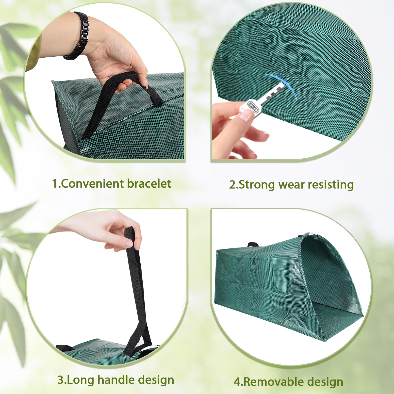 OBILAN Leaf Collector in use for gathering leaves