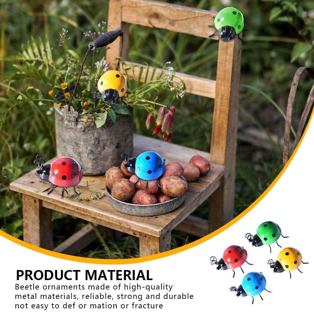 OBTANIM ladybug sculptures in vibrant colors