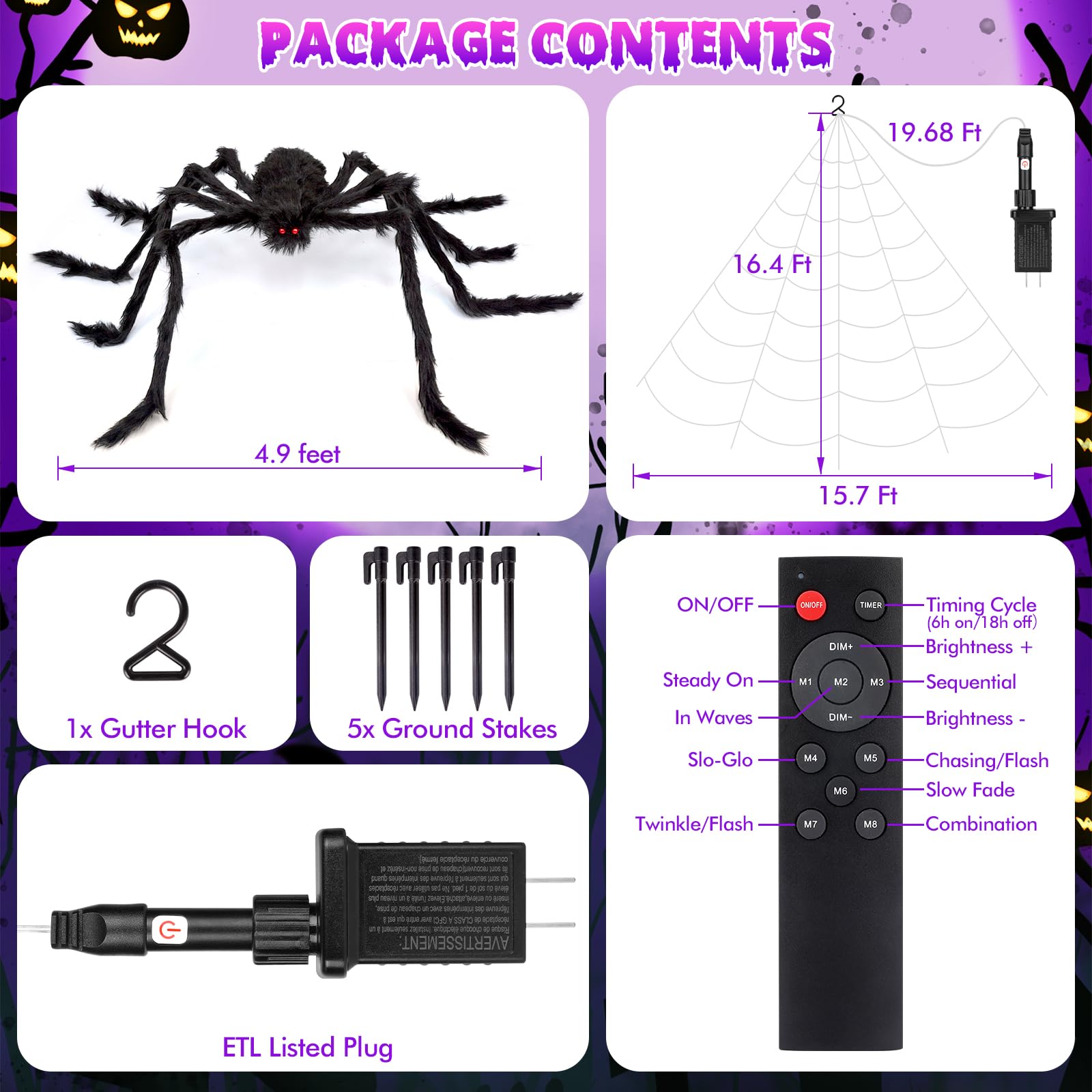 OCATO Halloween decorations packaging