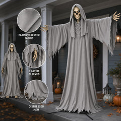 OceanCamel Grim Reaper Robe displayed on a 12 ft skeleton