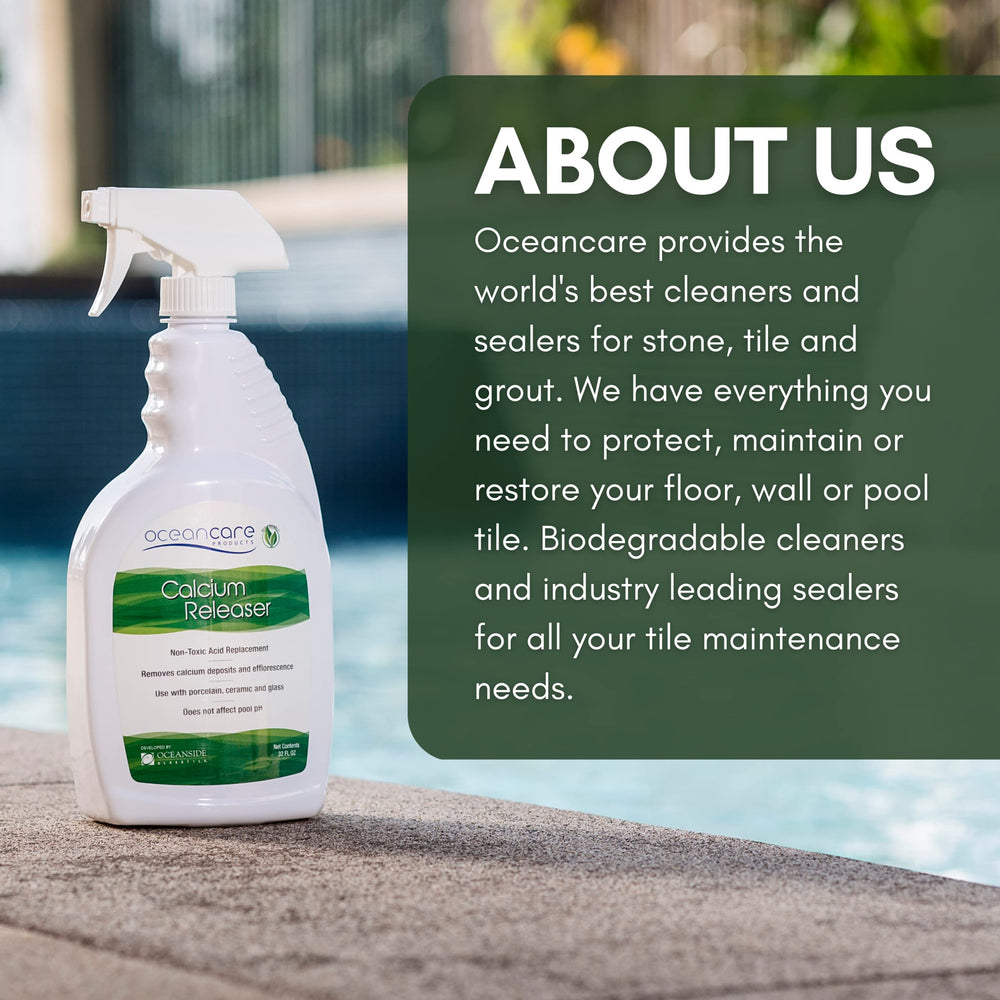OCEANCARE Calcium Releaser used on ceramic tile