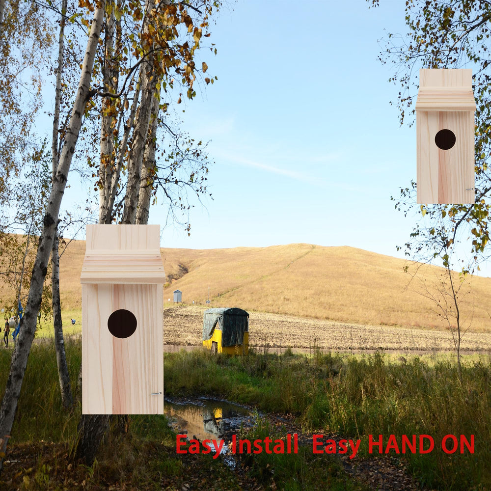 OceeK birdhouse assembled and ready for use