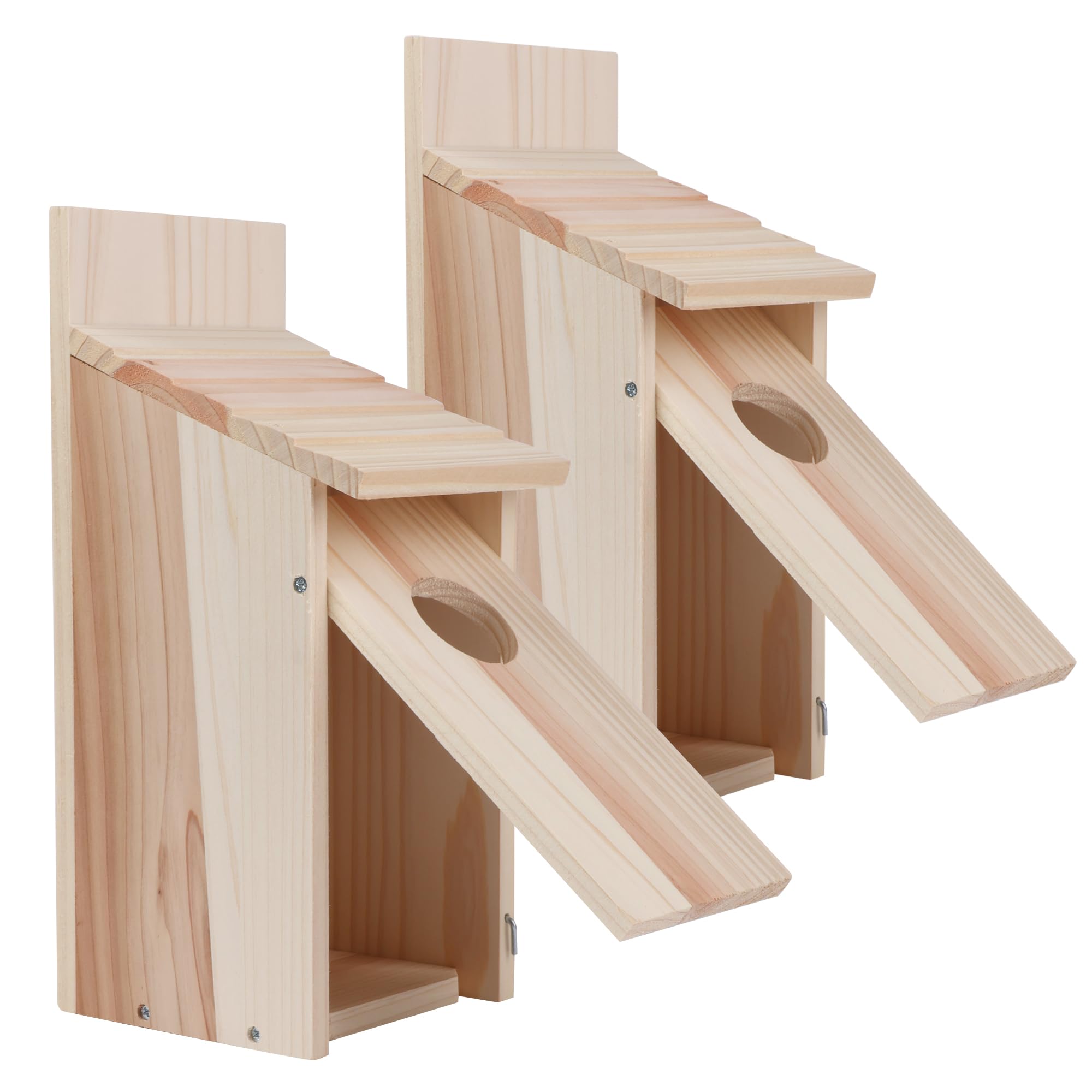 OceeK birdhouses with mounting screws and openable door