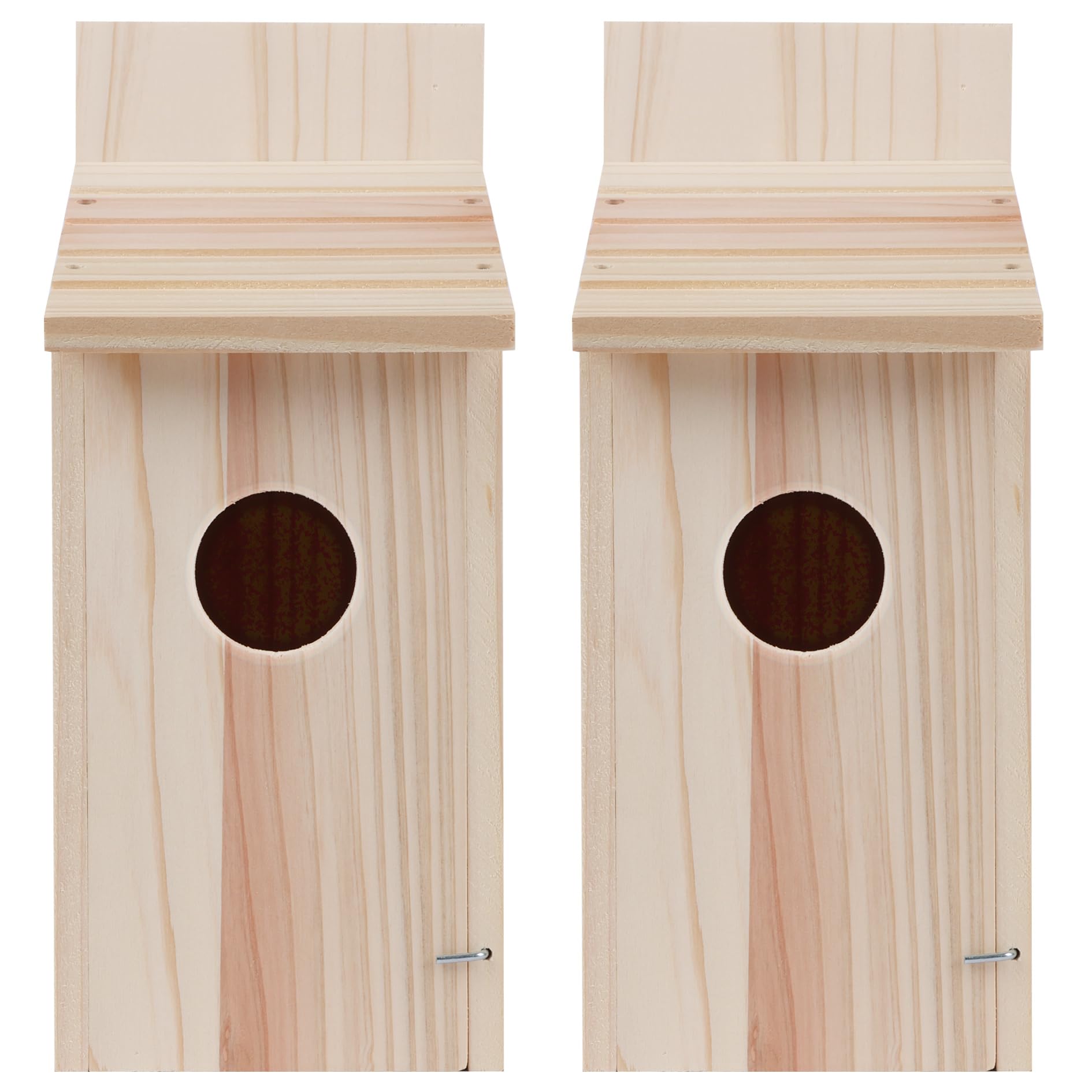 OceeK Cedar Birdhouse front view with slant roof