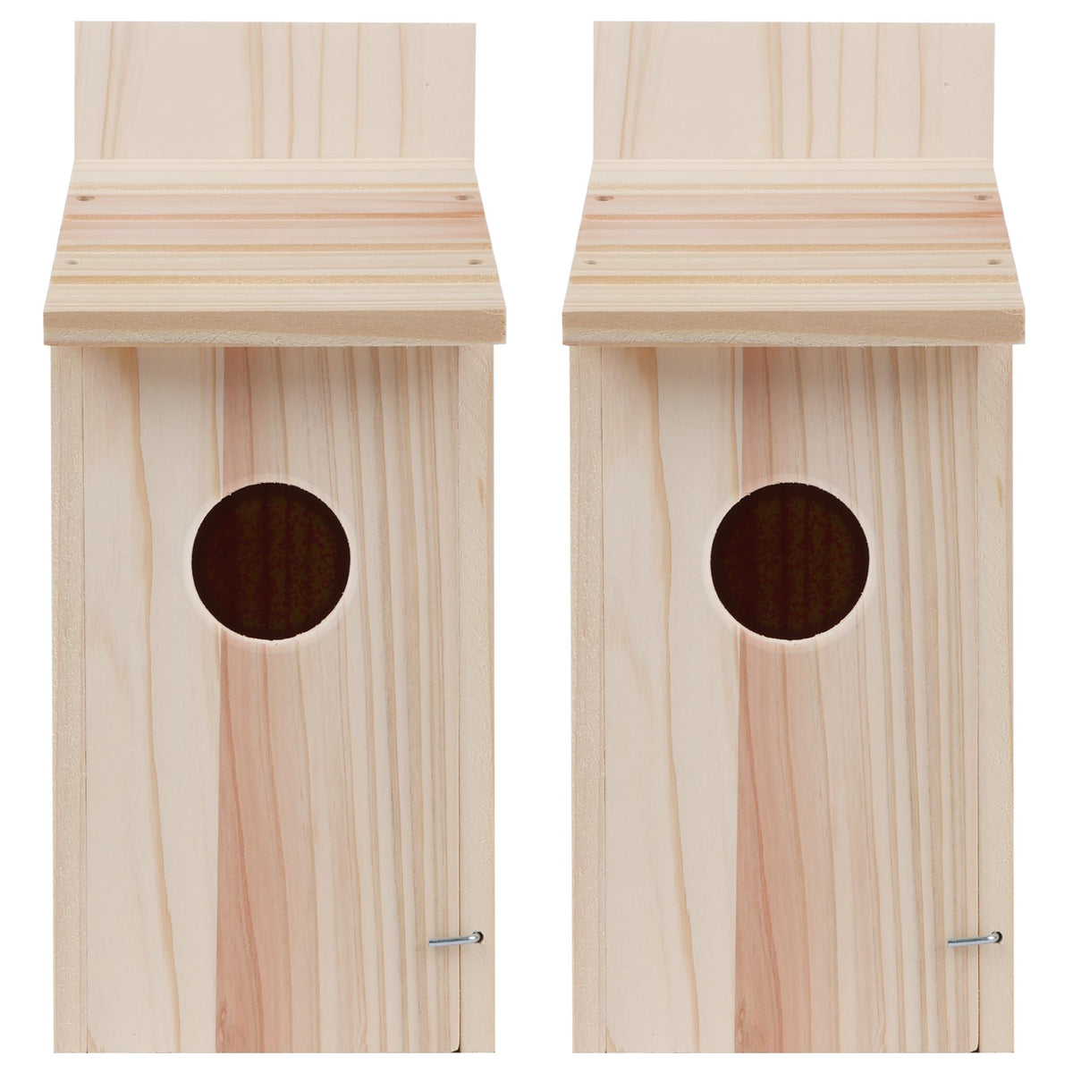 OceeK Cedar Birdhouse front view with slant roof