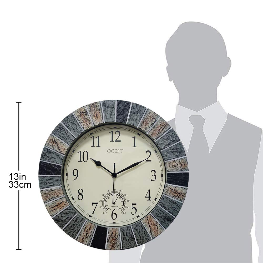 OCEST Wall Clock with black Arabic numerals