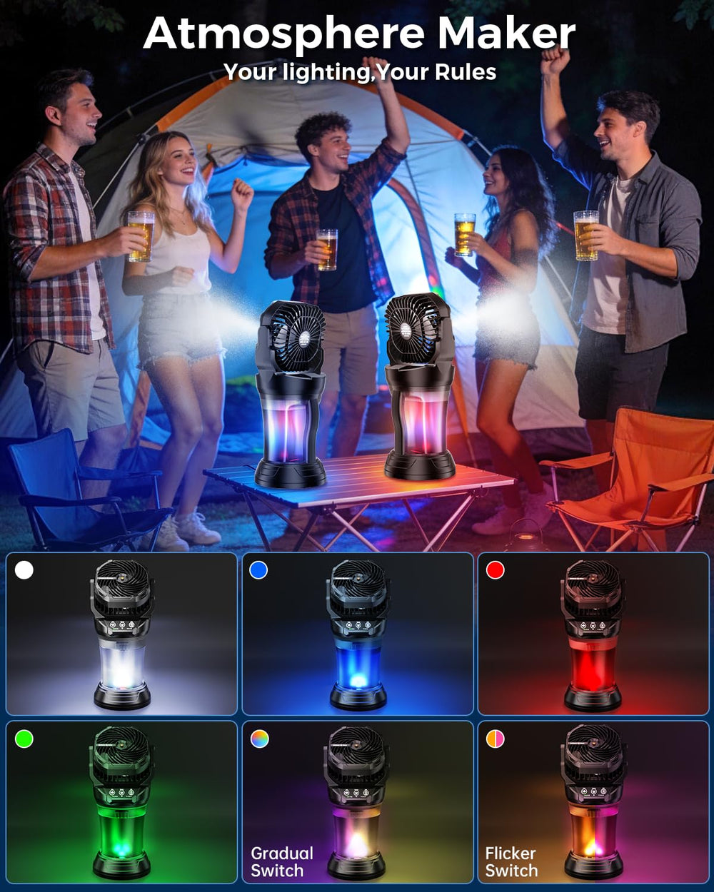 Ocikry Misting Fan in use at a backyard party