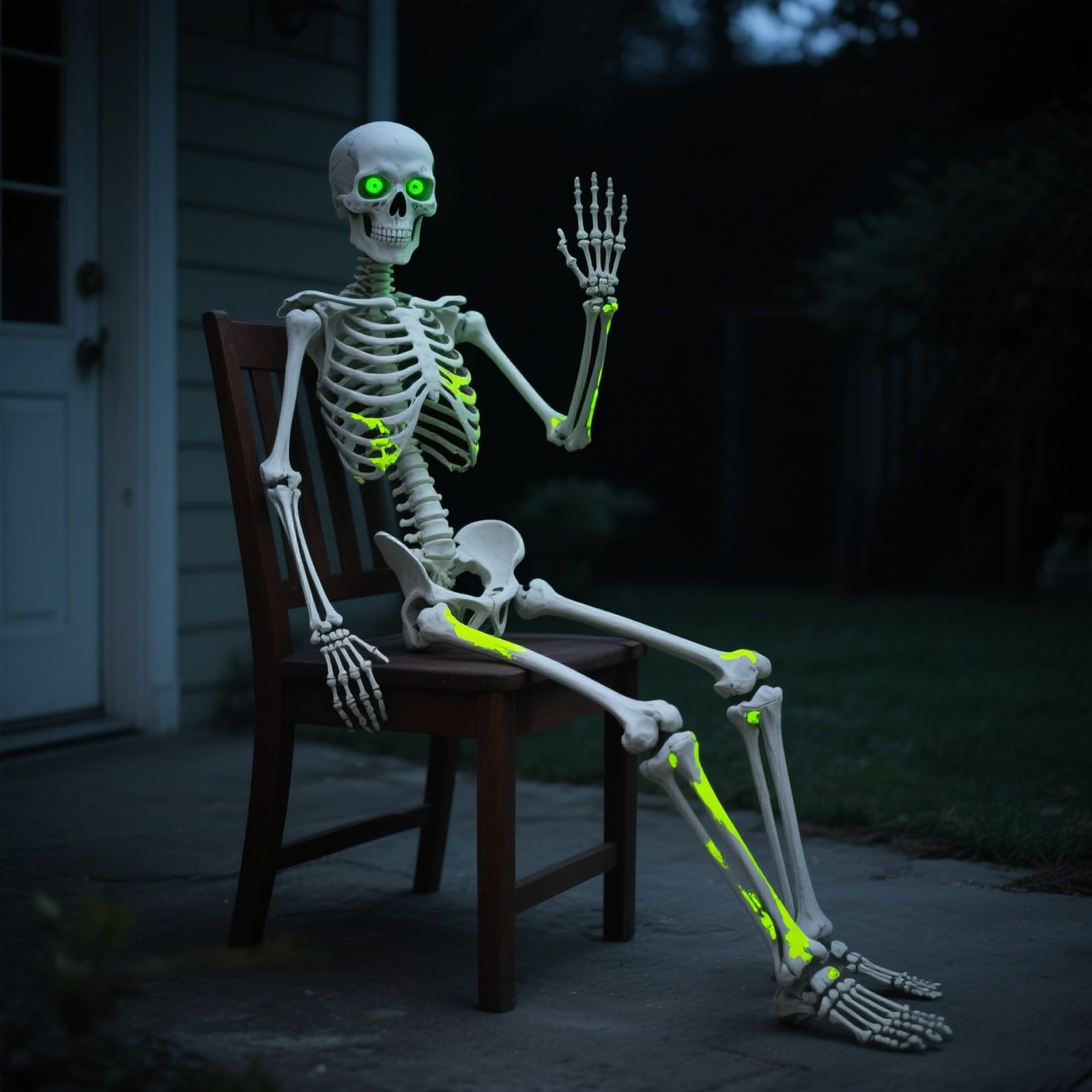 Oddwaxs 5.4Ft life-size skeleton front view