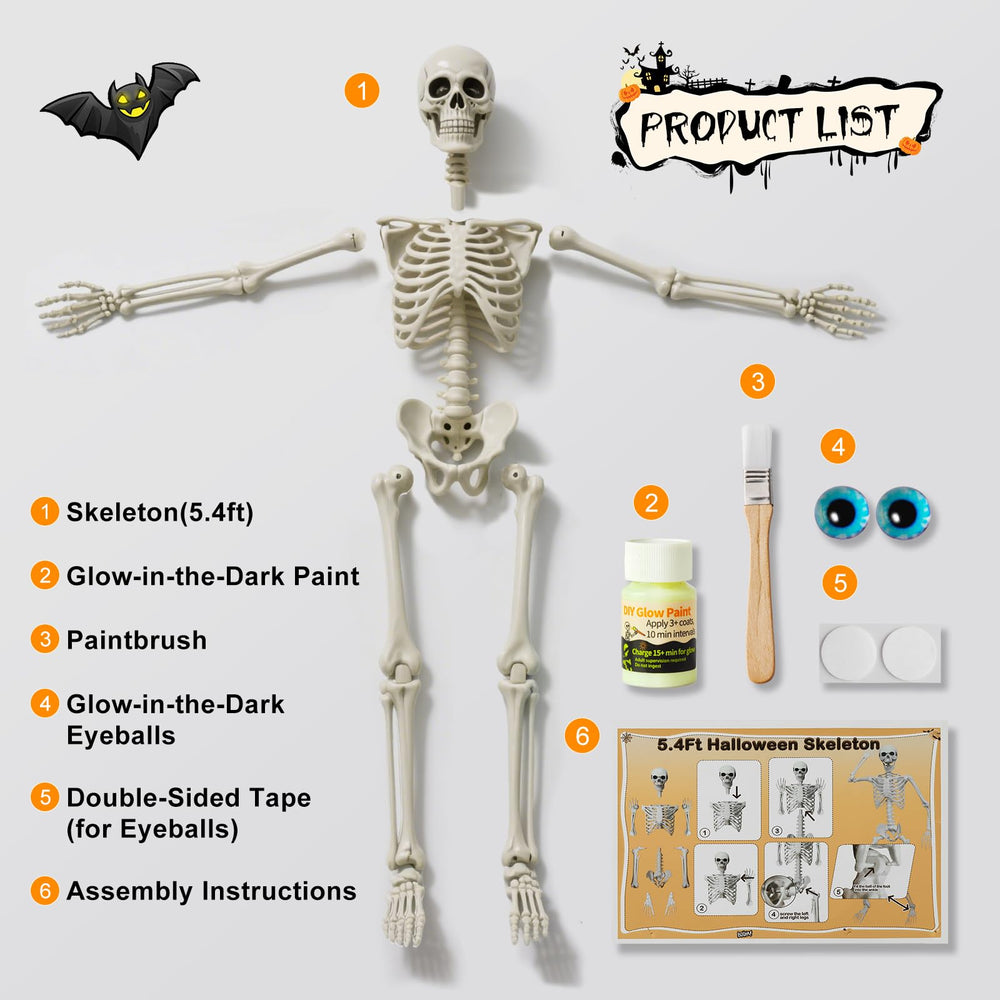 Oddwaxs skeleton assembled for Halloween display